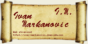 Ivan Markanović vizit kartica
